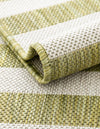 Seaside Stripes Collection Area Rug - Cabana (Green) Rectangle Green  lifestyle 6