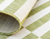 Seaside Stripes Collection Area Rug - Cabana (Green) Rectangle Green  lifestyle 7