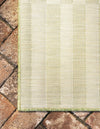 Seaside Stripes Collection Area Rug - Cabana (Green) Rectangle Green  lifestyle 10