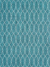 Garden Lattice Oasis Collection Area Rug -  Gazebo Rectangle Teal  lifestyle 5