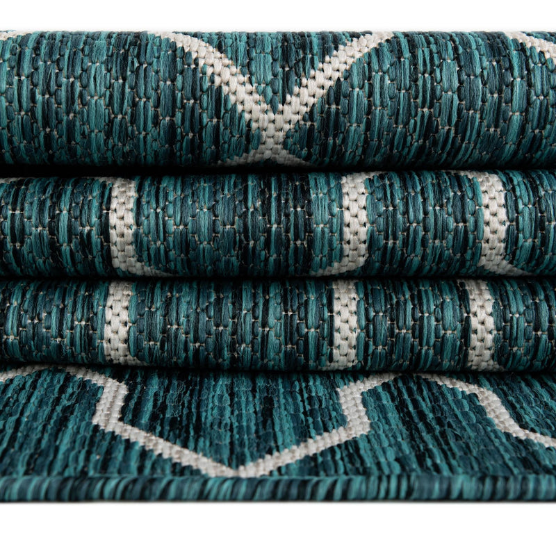 Savannah Pergola Collection Area Rug -  Gazebo Rectangle Teal  lifestyle 19