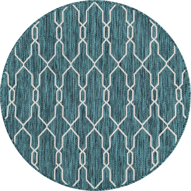 Savannah Pergola Collection Area Rug -  Gazebo Round Teal  lifestyle 115