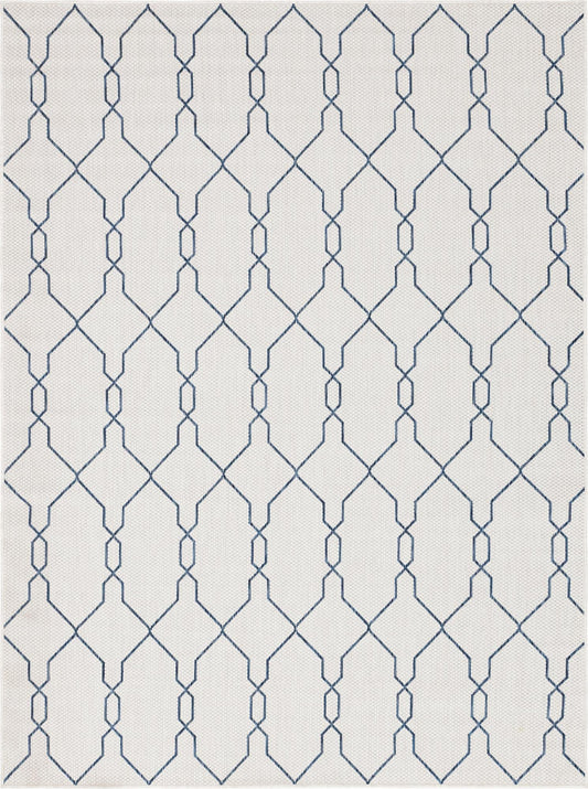 Garden Lattice Oasis Collection Area Rug -  Gazebo Rectangle Ivory Main