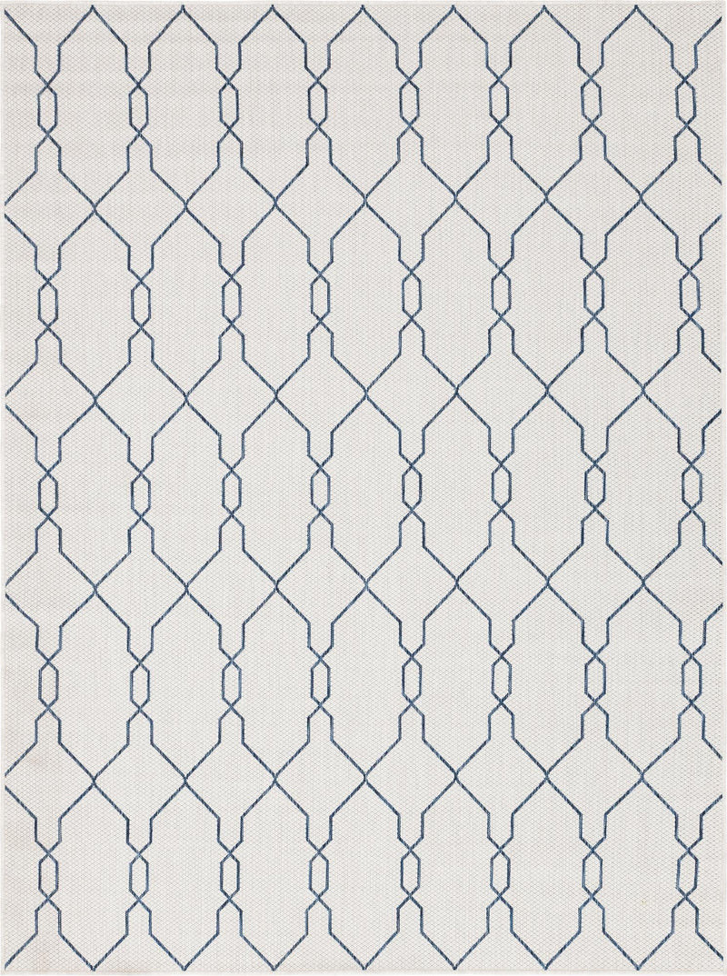 Garden Lattice Oasis Collection Area Rug -  Gazebo Rectangle Ivory Main