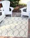 Garden Lattice Oasis Collection Area Rug -  Gazebo Rectangle Ivory  lifestyle 0