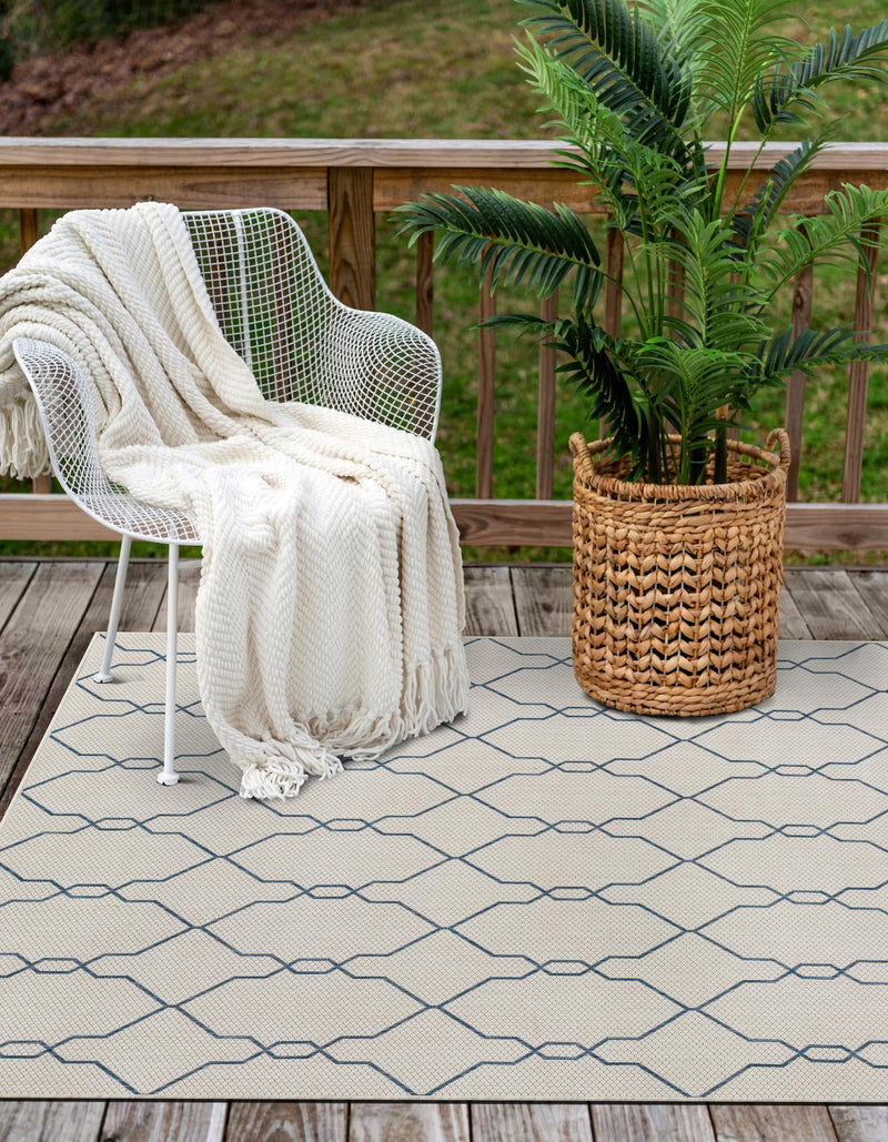 Garden Lattice Oasis Collection Area Rug -  Gazebo Rectangle Ivory  lifestyle 16