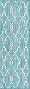 Savannah Pergola Collection Area Rug -  Gazebo Runner Light Aqua  lifestyle 112