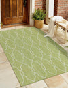 Garden Lattice Oasis Collection Area Rug -  Gazebo Rectangle Green  lifestyle 9