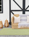 Garden Lattice Oasis Collection Area Rug -  Gazebo Rectangle Green  lifestyle 17