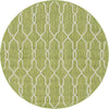 Garden Lattice Oasis Collection Area Rug -  Gazebo Round Green Main
