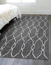 Garden Lattice Oasis Collection Area Rug -  Gazebo Rectangle Charcoal  lifestyle 17