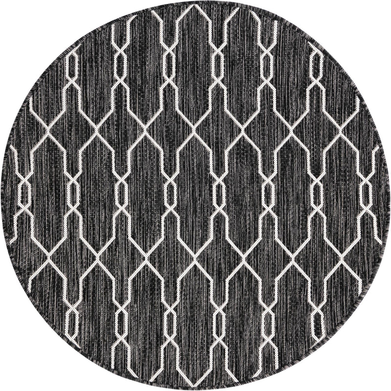 Savannah Pergola Collection Area Rug -  Gazebo Round Charcoal Gray  lifestyle 106