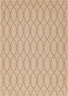 Garden Lattice Oasis Collection Area Rug -  Gazebo Rectangle Natural Main