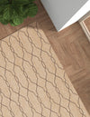 Garden Lattice Oasis Collection Area Rug -  Gazebo Rectangle Natural  lifestyle 6