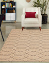 Garden Lattice Oasis Collection Area Rug -  Gazebo Rectangle Natural  lifestyle 14