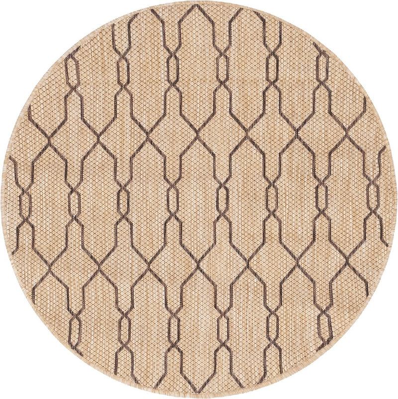 Savannah Pergola Collection Area Rug -  Gazebo Round Natural  lifestyle 113