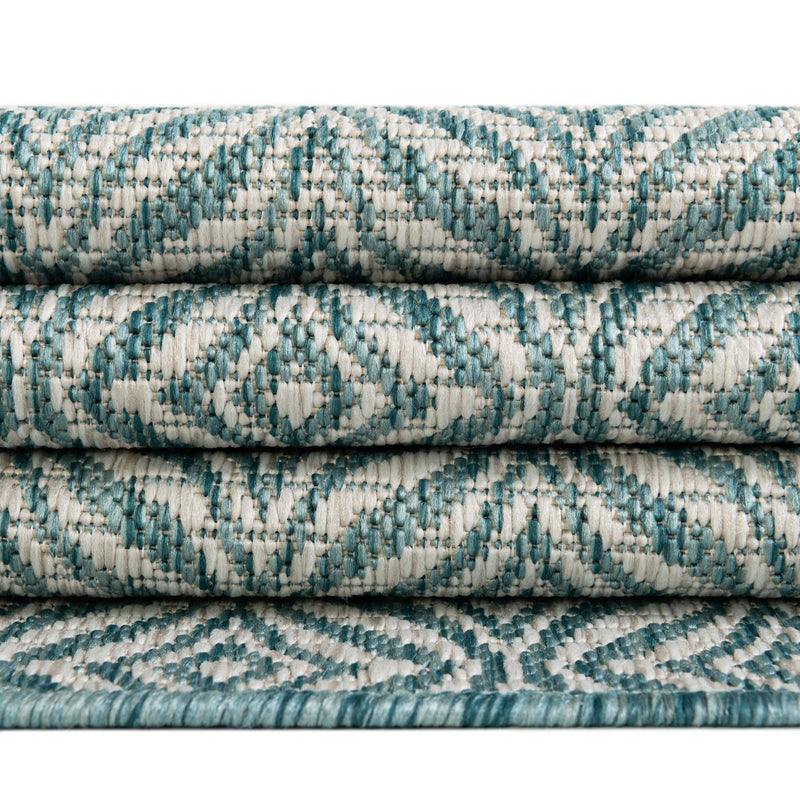 Savannah Pergola Collection Area Rug -  Terrace Rectangle Aqua  lifestyle 14