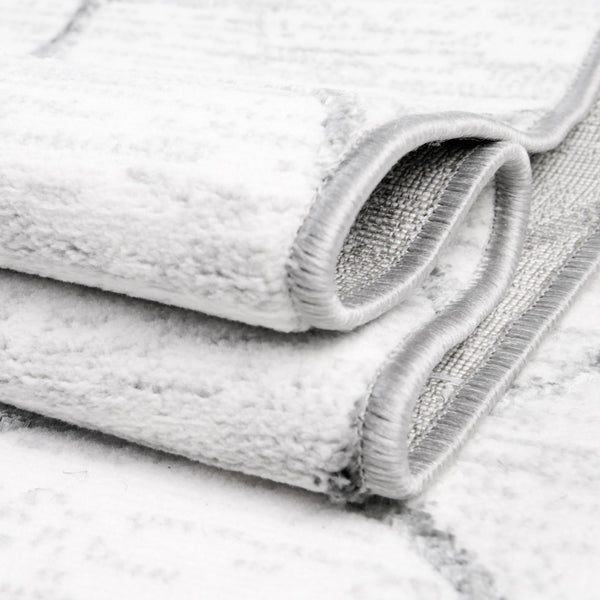 Garden Maze Retreat Collection Area Rug -  Ivyhaven Rectangle White  lifestyle 37