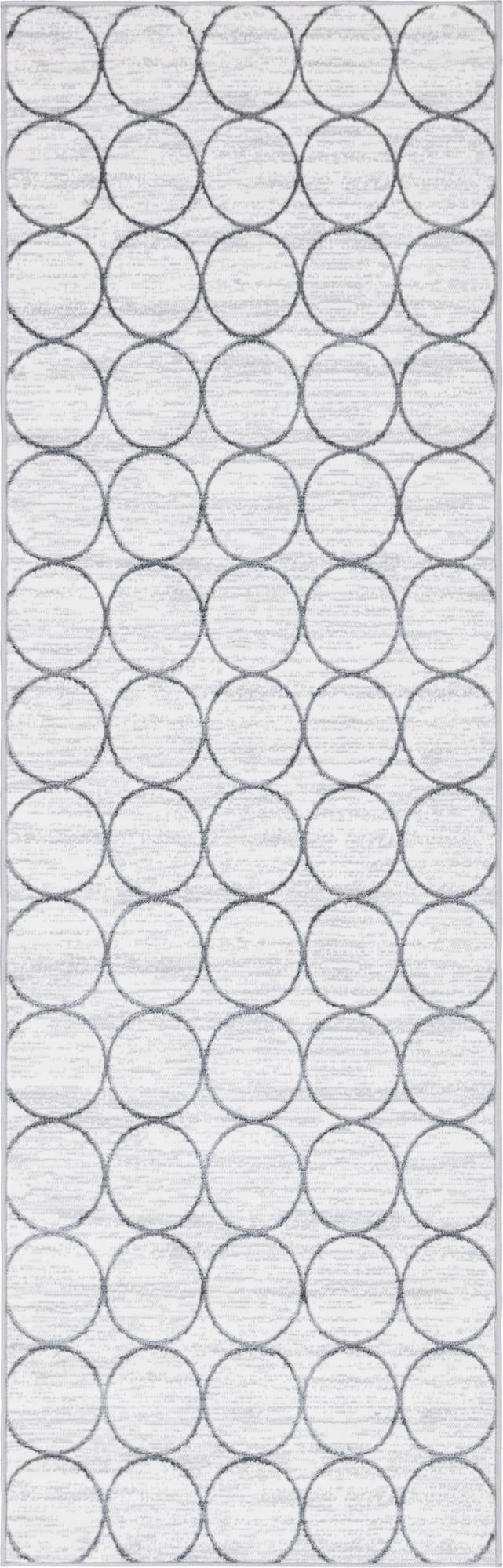 Garden Maze Retreat Collection Area Rug -  Ivyhaven Runner White  lifestyle 54