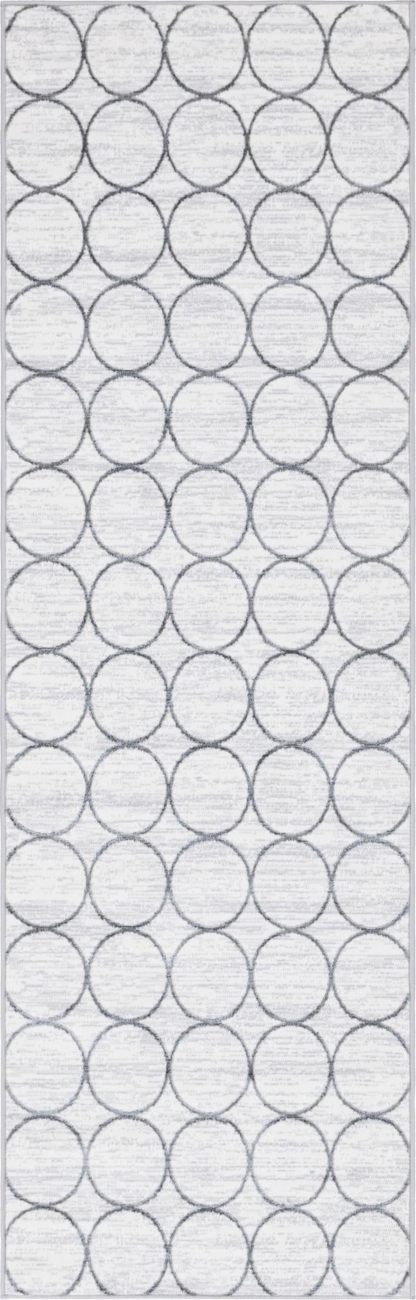 Garden Maze Retreat Collection Area Rug -  Ivyhaven Runner White  lifestyle 54