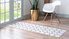 Garden Maze Retreat Collection Area Rug -  Ivyhaven Runner White  lifestyle 68