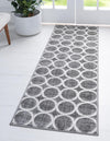 Garden Maze Retreat Collection Area Rug -  Ivyhaven Runner Gray  lifestyle 68
