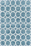 Garden Maze Retreat Collection Area Rug -  Ivyhaven Rectangle Blue Main
