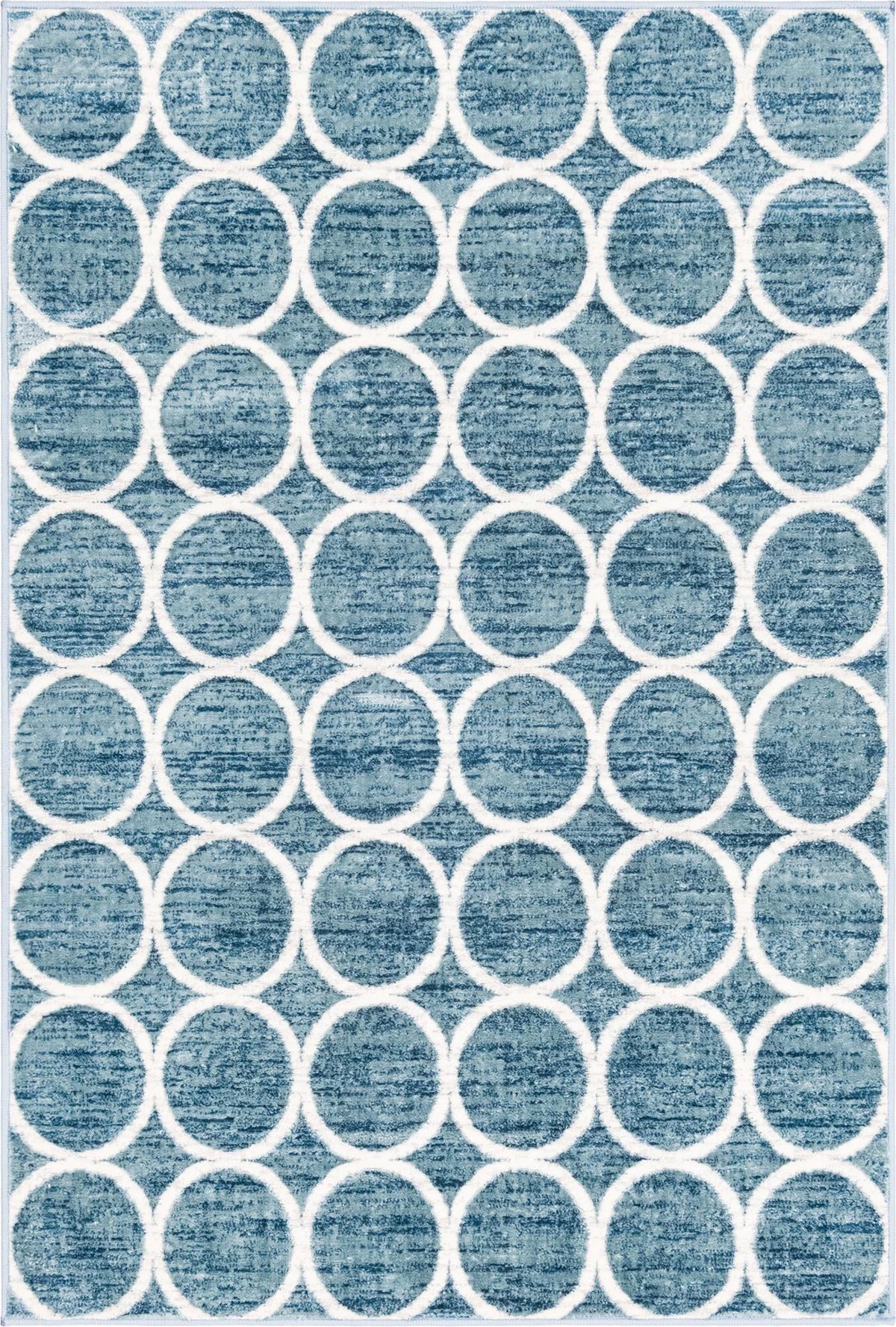 Garden Maze Retreat Collection Area Rug -  Ivyhaven Rectangle Blue Main