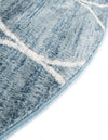 Garden Maze Retreat Collection Area Rug -  Ivyhaven Round Blue  lifestyle 87