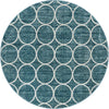 Garden Maze Retreat Collection Area Rug -  Ivyhaven Round Blue  lifestyle 51