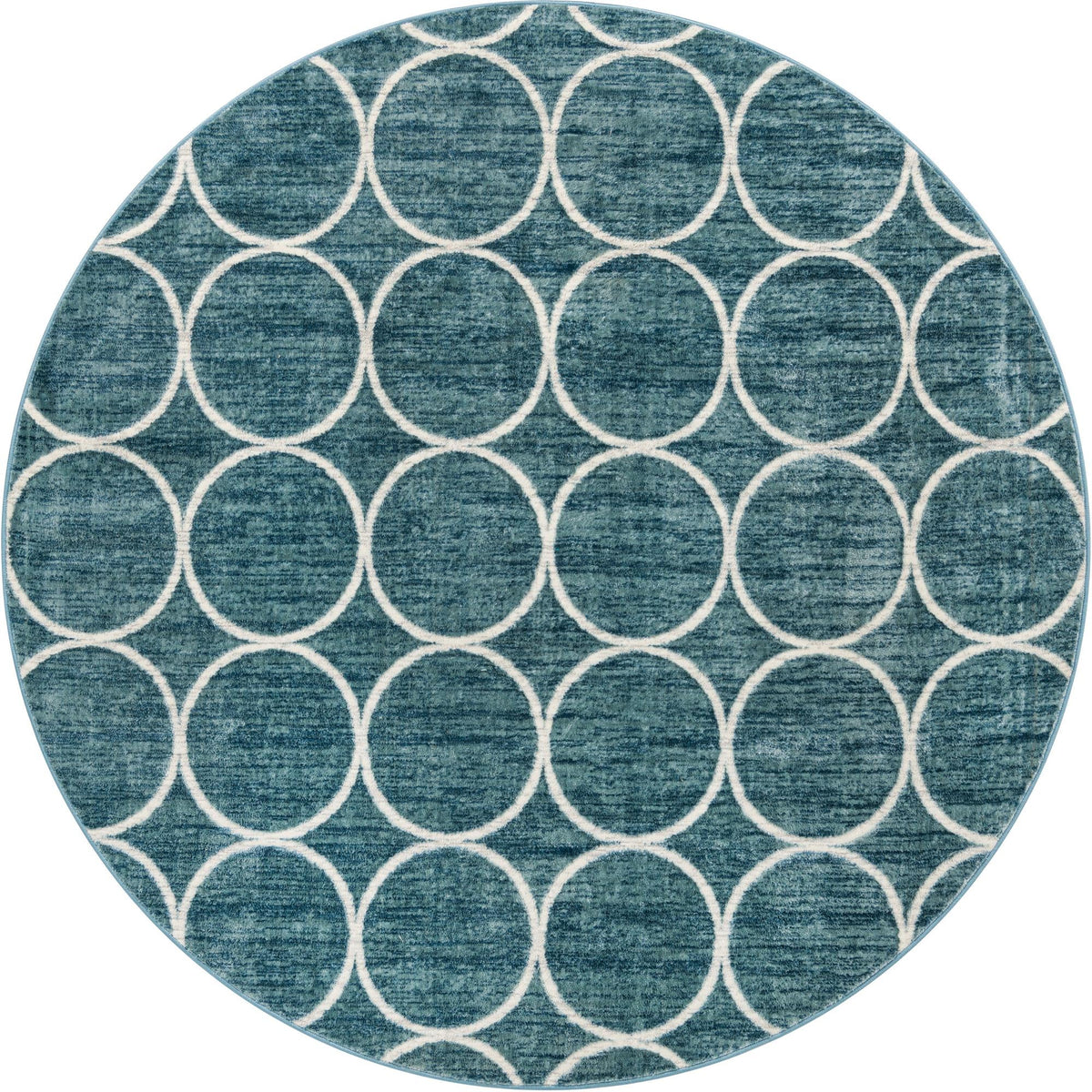 Garden Maze Retreat Collection Area Rug -  Ivyhaven Round Blue  lifestyle 51