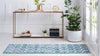 Garden Maze Retreat Collection Area Rug -  Ivyhaven Runner Blue  lifestyle 73