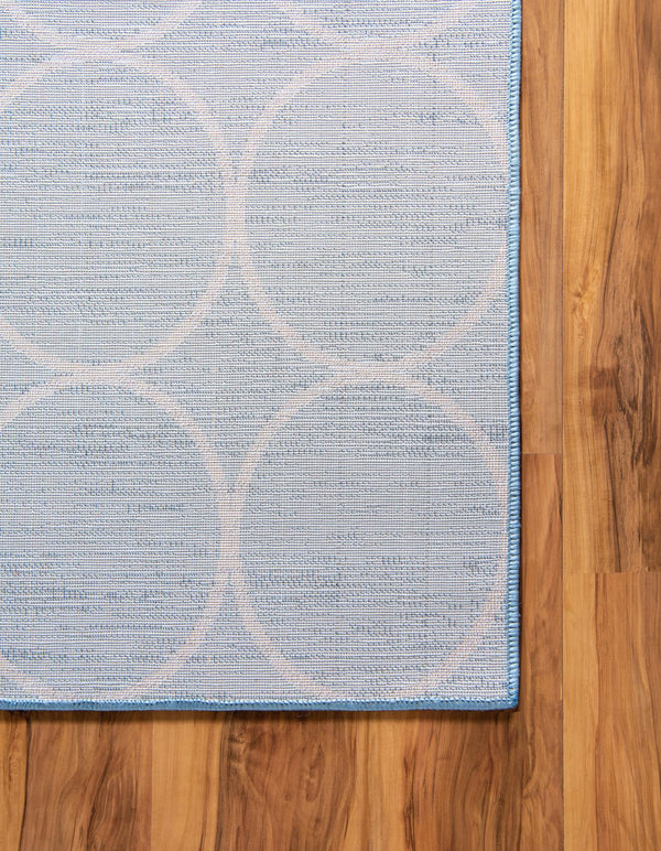 Garden Maze Retreat Collection Area Rug -  Ivyhaven Runner Blue  lifestyle 96
