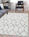 Garden Maze Retreat Collection Area Rug -  Greenbower Rectangle White  lifestyle 5