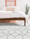 Garden Maze Retreat Collection Area Rug -  Greenbower Rectangle White  lifestyle 8