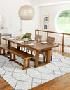 Garden Maze Retreat Collection Area Rug -  Greenbower Rectangle White  lifestyle 14
