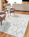 Garden Maze Retreat Collection Area Rug -  Greenbower Rectangle White  lifestyle 23