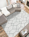 Garden Maze Retreat Collection Area Rug -  Greenbower Rectangle White  lifestyle 26
