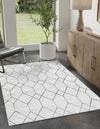 Garden Maze Retreat Collection Area Rug -  Greenbower Rectangle White  lifestyle 29