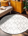 Garden Maze Retreat Collection Area Rug -  Greenbower Round White  lifestyle 61