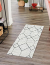 Garden Maze Retreat Collection Area Rug -  Greenbower Runner White  lifestyle 99