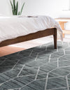 Garden Maze Retreat Collection Area Rug -  Greenbower Rectangle Gray  lifestyle 9