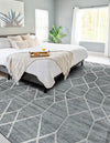 Garden Maze Retreat Collection Area Rug -  Greenbower Rectangle Gray  lifestyle 21