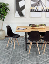 Garden Maze Retreat Collection Area Rug -  Greenbower Rectangle Gray  lifestyle 27