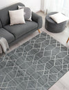 Garden Maze Retreat Collection Area Rug -  Greenbower Rectangle Gray  lifestyle 33