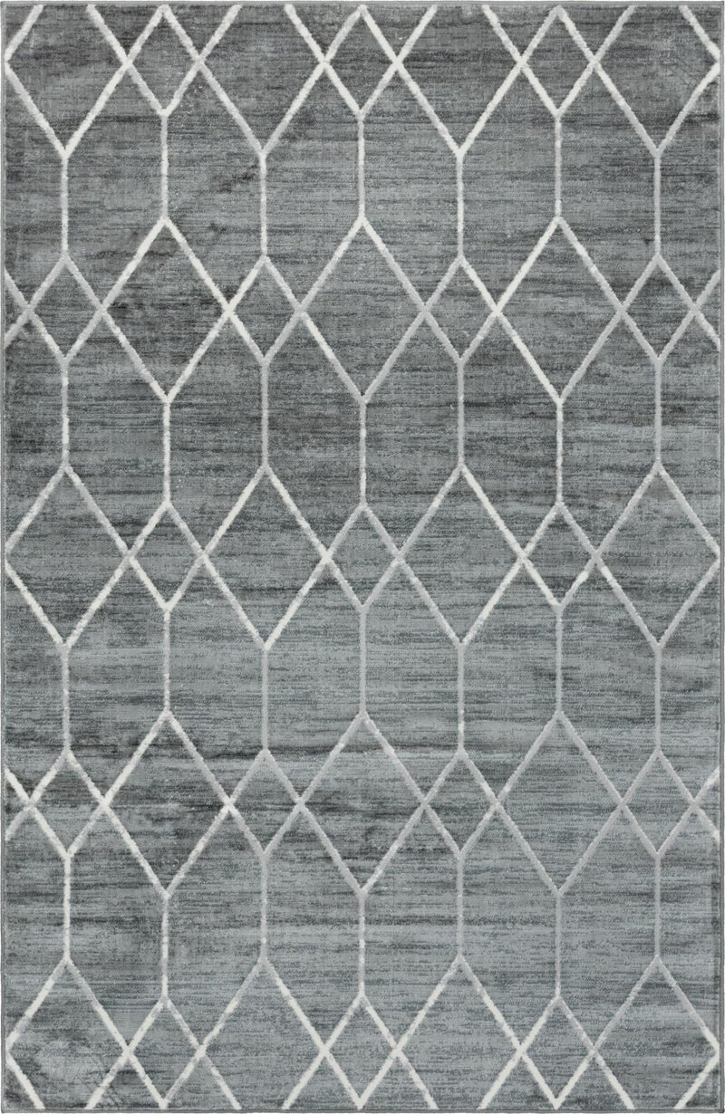 Garden Maze Retreat Collection Area Rug -  Greenbower Rectangle Gray  lifestyle 3