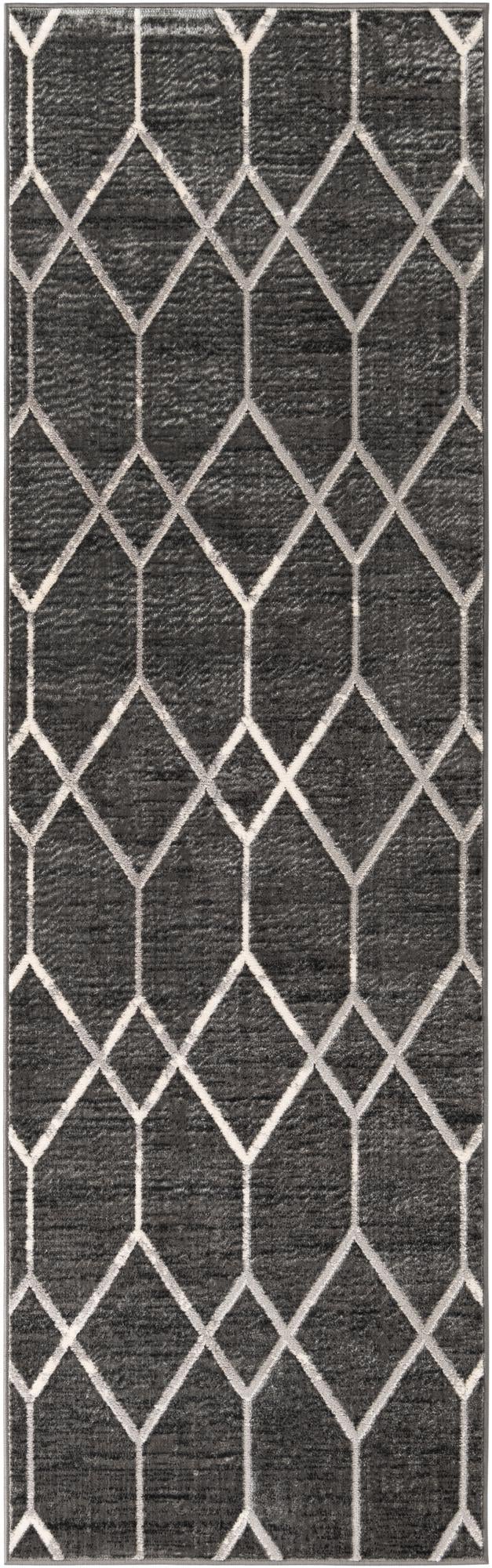 Garden Maze Retreat Collection Area Rug -  Greenbower Runner Gray  lifestyle 56