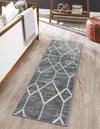 Garden Maze Retreat Collection Area Rug -  Greenbower Runner Gray  lifestyle 65