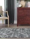 Garden Maze Retreat Collection Area Rug -  Greenbower Runner Gray  lifestyle 95