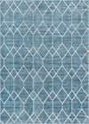 Garden Maze Retreat Collection Area Rug -  Greenbower Rectangle Blue Main